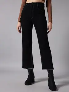 GUTI Women Flared High-Rise Non Stretchable Jeans