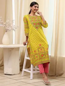 Biba Women Cotton Floral Printed Kurta