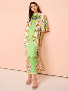 StyleCast x Revolte Women Ethnic Motifs Print Maxi Dress