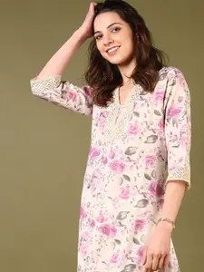 V-Mart Women Floral Printed A-Line Regular Kurta
