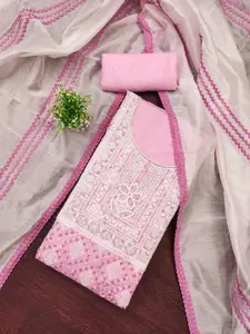 Panzora Embroidered Modal Silk Unstitched Dress Material