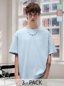 PRONK Men Oversized Drop-Shoulder T-shirt