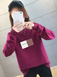 StyleCast x Revolte Typography Printed Cotton Longline Sweatshirt