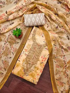 Panzora Floral Printed Unstitched Dress Material