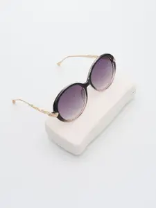 PELLE LUXUR Women Oval Sunglasses with UV Protected Lens PL25GS263