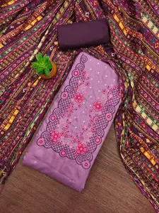 Panzora Floral Embroidered Unstitched Dress Material