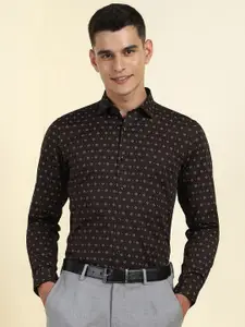 Allen Solly Men Slim Fit Floral Printed Spread Collar Cotton Formal Shirt