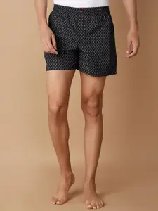 V-Mart Men Solid Cotton Woven Inner Elastic Boxer Printed Shorts