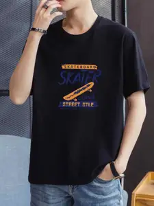 StyleCast x Revolte Men Typography Printed Round Neck Regular Fit T-shirt