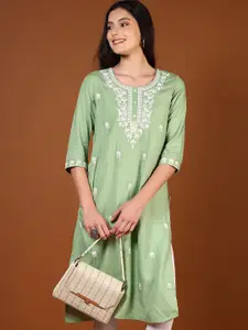 V-Mart Women Ethnic Motifs Embroidered Flared Sleeves Kurta