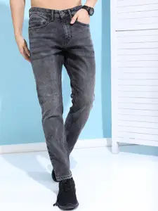 HIGHLANDER Men Tapered Fit Mid-Rise Light Fade Stretchable Jeans