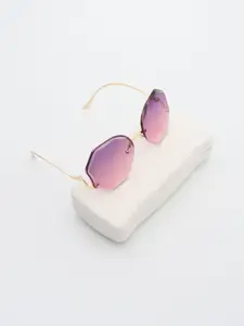 PELLE LUXUR Women Oval Sunglasses with UV Protected Lens PL25GS302