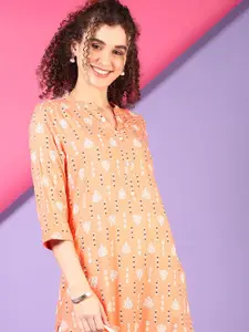 V-Mart Women Ethnic Motifs Printed Daily Straight Kurtas