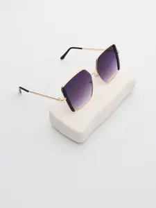 PELLE LUXUR Women Oversized Sunglasses with UV Protected Lens PL25GS395