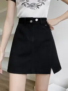 StyleCast x Revolte High Waist A- Line Knee Length Skirt