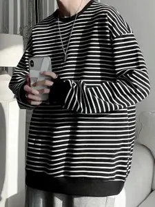 StyleCast x Revolte Men Striped Long Sleeves Sweatshirt