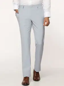 Blackberrys Men Solid Slim Fit Low-Rise Formal Trousers