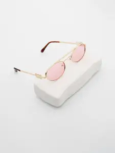 PELLE LUXUR Women Round Sunglasses with UV Protected Lens PL25GS04