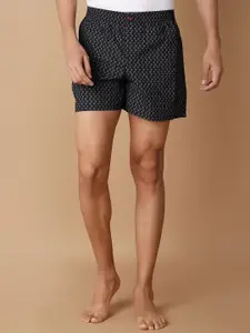 V-Mart Men Printed Mid-Rise Slim Fit Cotton Shorts