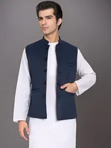 Moda Rapido Satin Mandarin Collar Nehru Jacket