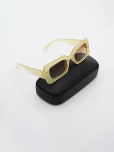 PELLE LUXUR Women Rectangle Sunglasses with UV Protected Lens PL25GS35