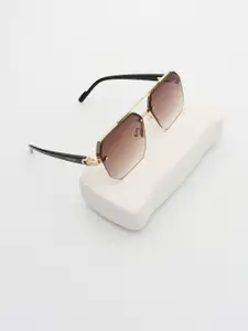 PELLE LUXUR Women Oversized Sunglasses with UV Protected Lens PL25GS145