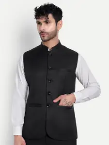 Moda Rapido Satin Mandarin Collar Nehru Jacket