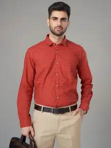 Berkshire Men Comfort Slim Fit Horizontal Stripes Striped Cotton Formal Shirt