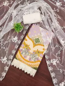 Panzora Embroidered Georgette Unstitched Dress Material