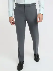 Raymond Men Contemporary Fit Structure Flat Front Formal Trousers