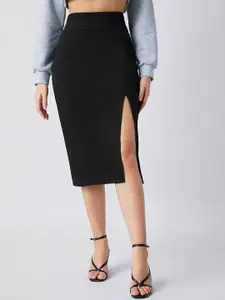 Stylecast X Slyck A-Line Knee-Length Straight Skirt