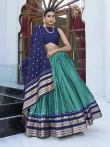 LOOKNBOOK ART Silk Ready To Wear Lehenga With Unstitched Blouse & Dupatta