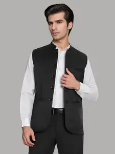 Moda Rapido Satin Mandarin Collar Nehru Jacket