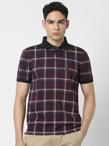 Van Heusen Sport Men Checked Polo Collar Pockets T-shirt