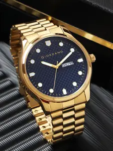 GIORDANO Men Embellished Dial & Stainless Steel Straps Analogue Watch GZ-50122-55