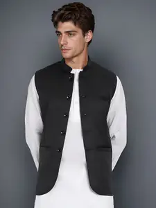 Moda Rapido Satin Mandarin Collar Nehru Jacket