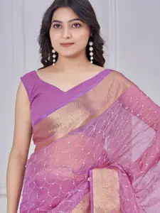 Saree mall Woven Design Zari Tissue Sarees