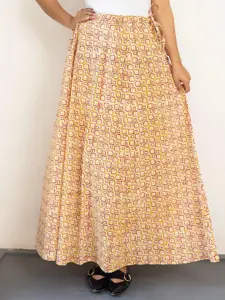 Nilam India Hand Block Print Maxi Skirt