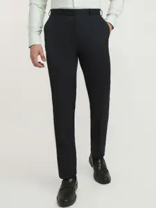 Raymond Men Solid Regular Fit Mid-Rise Formal Trousers