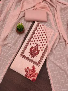 Panzora Floral Embroidered Unstitched Dress Material