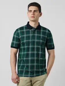 Van Heusen Sport Men Checked Polo Collar Pockets T-shirt