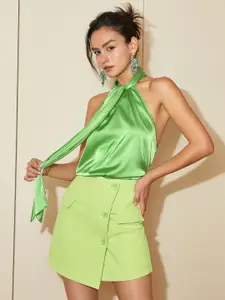 Outzidr Buttoned Mini Skirt