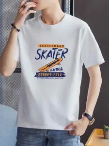 StyleCast x Revolte Men Typography Printed Round Neck Regular Fit T-shirt