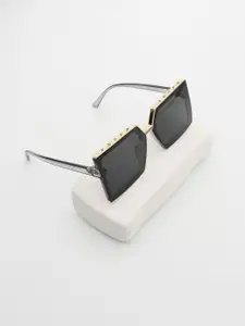 PELLE LUXUR Women Rectangle Sunglasses with UV Protected Lens PL25GS67