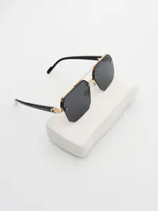 PELLE LUXUR Women Oversized Sunglasses with UV Protected Lens PL25GS147