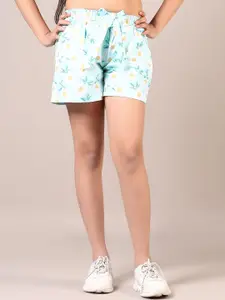 V-Mart Girls Floral Printed Mid-Rise Shorts