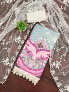 Panzora Embroidered Georgette Unstitched Dress Material