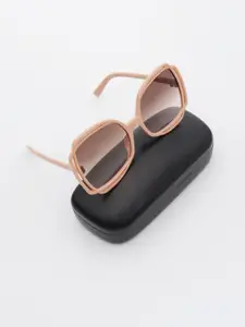 PELLE LUXUR Women Oval Sunglasses with UV Protected Lens PL25GS237