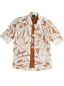 CHARCHIT Boys Printed Casual Shirt With T-Shirt