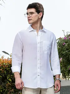 Nautica Men's Premium Solid Cotton Linen Slim Fit Casual Shirt